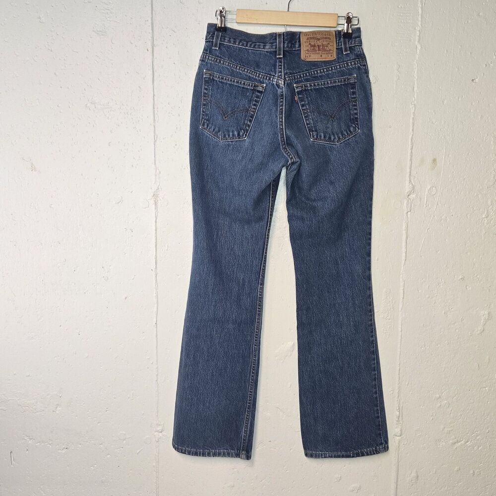 Vintage Levi’s 517 Boot Cut Slim Fit 80's Dark Wash Jeans Size 7 JR